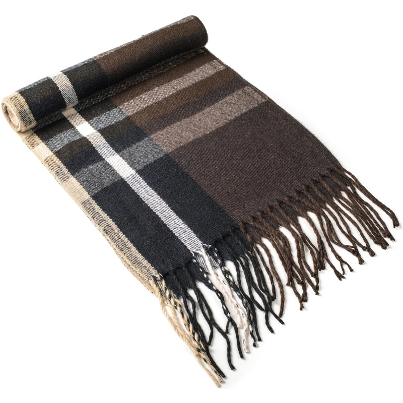 Alpine Swiss Mens Plaid Scarf Softer Than Cashmere Scarves Winter Shawl - Image 5